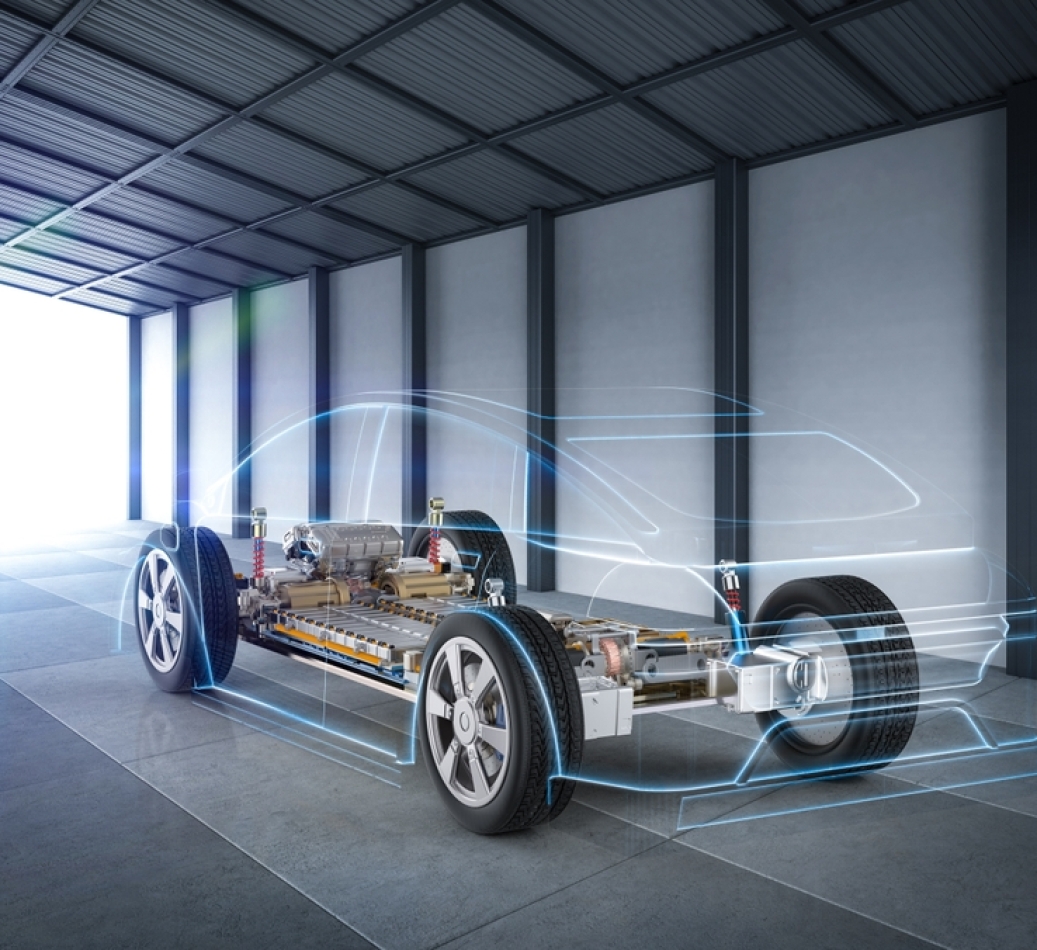 3d,Rendering,Ev,Car,Or,Electric,Vehicle,With,Pack,Of